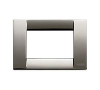 Vimar 16733.31 Placca Idea 3 Moduli Cromo Nero