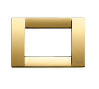 VIMAR 16733.32 PLACCA CLASSICA 3 MODULI ORO LUCIDO SERIE IDEA