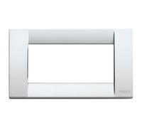 VIMAR PLACCA METALLO 4 MODULI ARGENTO 16734.21 SERIE IDEA