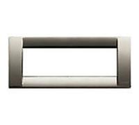 VIMAR 16736.31 PLACCA CLASSICA 6 MODULI CROMO NERO VIMAR SERIE IDEA