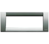 Vimar 16736.36 IDEA Placca Classica 6M, 19,5x8,2x0,93cm, Metallo, Cromo