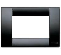 Vimar Idea classic placca lucida 3 moduli nero 16743.16
