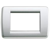 Placca Vimar Idea Rondo 3 Moduli Argento metallizzato 16753.21