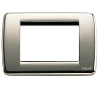 Vimar 16753.31 Idea placca Rondò 3 moduli, 12.3x8.2x0.9cm, cromo nero