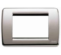 VIMAR - 16753.34 Placca Rondo 3M nichel spazzolato