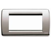 VIMAR - 16754.34 Placca Rondo 4M nichel spazzolato