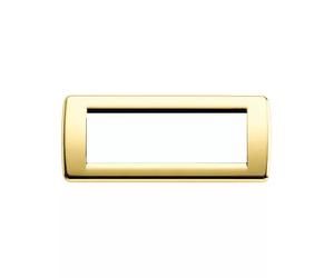 Vimar 16756.32 Placca Rondo' Metallo Oro 6 Posti Idea