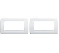 Vimar 16764.01 Idea Placca Rondò 4 moduli, tecnopolimero, bianco brillante (Confezione da 2)