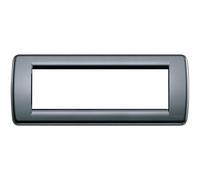 Vimar 16766.15 Idea placca Rondò 6 moduli, 19.78x8.2x0.89cm, grigio grafite