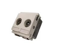 Vimar 17070.05.B Presa Coassiale Derivata 2 Uscite Mas/Fem Bianco Idea Modulo Ri