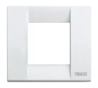 Vimar 17092.01 Idea Placca Classica 1-2 Moduli Metallica Bianca Per Scatole Tond