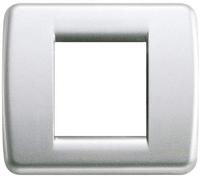 Vimar 17093.21 Placca Rondò 1-2 Moduli Metallo Argento