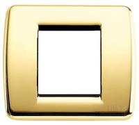 Vimar serie idea - Placca rotonda 1-2 modulo metallo oro lucido
