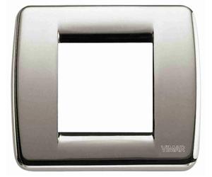VIMAR - 17093.34 Placca Rondo 1-2M nichel spazzolato