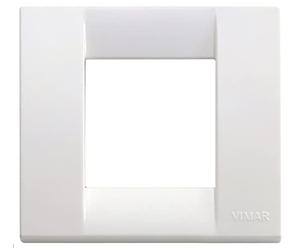Vimar 17097.01 Idea placca Classica 1-2 moduli, 8.8x8x0.93cm, bianco brill