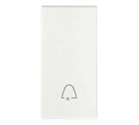 Vimar 19021.C.B Arké Tasto 1 modulo, simbolo campanello illuminabile bianco