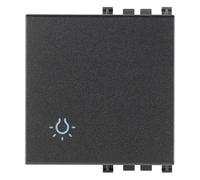 Vimar 19022.L Arké Tasto 2 moduli, simbolo luce illuminabile, grigio