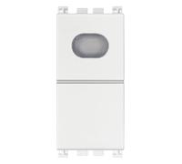 Vimar 19068.B Arké Pulsante 1 modulo, 1 polo NO 10A, con spia, bianco