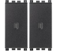 VIMAR 19100 Interruttore assiale 1P serie Arké, 10 AX 250 V, illuminabile, tasto sostituibile, max 100 W per lampade con alimentatore integrato (IEC 60669-1:2017), grigio (Confezione da 2)