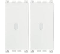 VIMAR 19104.B Arké Deviatore assiale 1P, 10 AX 250 V illuminabile, tasto sostituibile, max 100 W per lampade con alimentatore integrato (IEC 60669-1:2017), bianco (Confezione da 2)