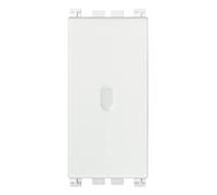 Vimar 19104.B Arké Deviatore assiale 1P, 10 AX 250 V illuminabile, tasto sostituibile, max 100 W per lampade con alimentatore integrato (IEC 60669-1:2017), bianco
