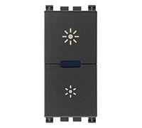 Vimar 19135.1 Arké Dimmer Regolatore Master 230V Universale incandescenza, CFL 1 e lampade, LED per individuazione al Buio, Grigio