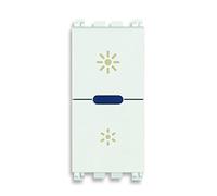 Vimar 19135.1.B Arké Dimmer Regolatore Master 230V Universale incandescenza, CFL 1 e lampade, LED per individuazione al bui, Bianco