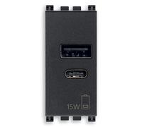 Alimentatore USB C Vimar Arke 15W 5V 1M Grigio 19292.AC.15