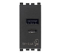 VIMAR ARKè PRESA USB A+C 5V 2,4A 1 MODULO COLORE GRIGIO 19292.AC