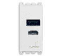 VIMAR - 19292.AC15ABB Alimentatore USB C 15W 5V 1M antib. b.