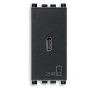 Vimar 19292.C.25 Arké Alimentatore USB da 25 W per dispositivi elettronici, usc