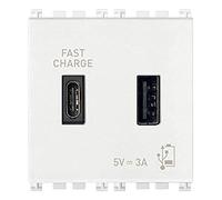 VIMAR A+C-USB supply unit 15W 3A 5V 2M white - 19295.AC.B