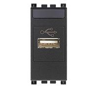 Vimar 19345 Arké presa USB A dati, da incasso, 1 modulo, grigio