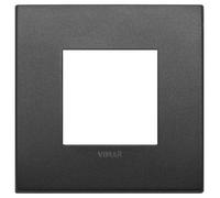 Vimar 19642.01 Arké placca Classic 2 moduli, 9x9x0.86cm, grafite matt