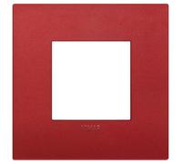 VIMAR 19642.75 ARKÉ Placca Classic 2 moduli, tecnopolimero, dimensioni 9 x 9 x 0.86 cm, rosso matt