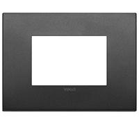 Vimar 19653.01 ARKÉ Placca Classic, 3 moduli, metallo, dimensioni 12.2 x 9 x 0.86 cm, colore grafite matt (Confezione da 6)