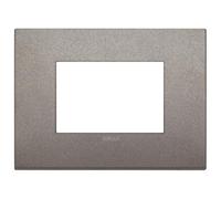 Placca Vimar Arke Classic 3 Moduli titanio matt 19653.04