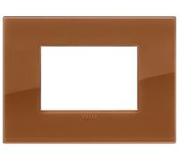 VIMAR 19653.62 ARKÉ Placca Classic 3 moduli, tecnopolimero, dimensioni 12.2 x 9 x 0.91 cm, colore Reflex caramel