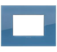 Placca Vimar Arke 3 moduli classic reflex oltremare 19653.64