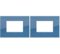VIMAR 19653.64 ARKÉ Placca Classic 3 moduli, in tecnopolimero, dimensione 12.2 x 9 x 0.91 cm, colore Reflex oltremare (Confezione da 2)