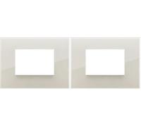 VIMAR 19653.67 ARKÉ Placca Classic 3 moduli, in tecnopolimero, dimensioni 12.2 x 9 x 0.91 cm, colore Reflex avorio (Confezione da 2)