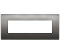 VIMAR 19657.09 ARKÉ Placca Classic 7 moduli in metallo, dimensione 21 x 9 x 0.86 cm, colore cromo nero