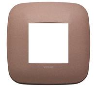 Vimar 19672.24 Arké placca Round 2 moduli, 9.45x9.45x0.86cm, bronzo matt