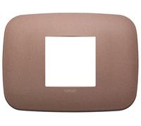Vimar 19682.24 Arké placca Round 2 moduli centrali, 12.2x9x0.82cm, bronzo