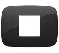 Placca Round 2M centrali nero - VIW 19682.81