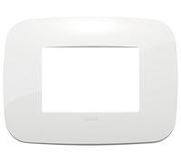Vimar 19683.84 Arké placca Round 3 moduli, 12.2x9x0.85cm, bianco