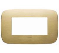 VIMAR - 19684.12.01 Placca Round 4M ottone spazzolato
