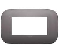 Vimar 19684.29 ARKÉ Placca Round 4M, 14,45x9x0,85cm, Metallo, Nichel Dark