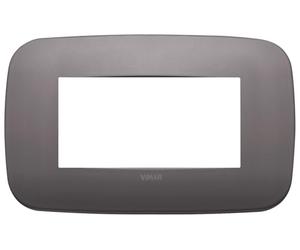 Vimar 19684.29 ARKÉ Placca Round 4M, 14,45x9x0,85cm, Metallo, Nichel Dark