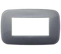 Vimar 19684.61 ARKÉ Placca Round 4M, 14,45x9x0,91cm, Reflex Grigio Fumé